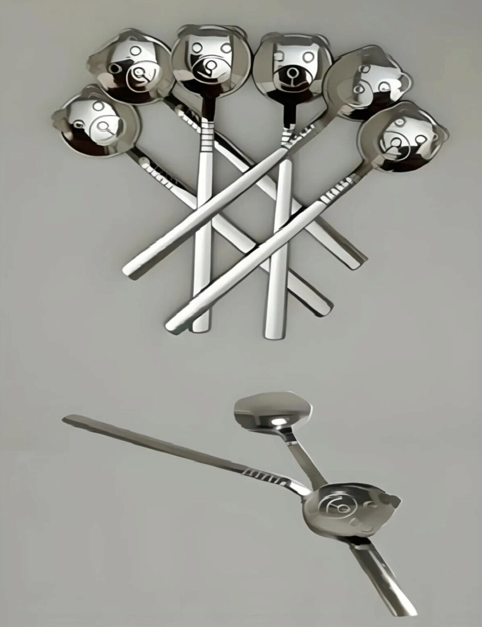 Set lingurite pentru ceai / cafea, Hermia, 960DYN1943, Argintiu - imagine 3